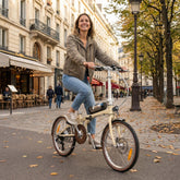Smart20 Ultraleichtes Klapp-E-Bike - 17,18 kg - Weiß/Schwarz