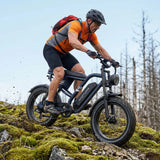 MX10 Retro Fat Tire E-Bike - studio shot retro style
