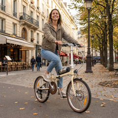 Smart20 Ultraleichtes Klapp-E-Bike - 17,18 kg - Weiß/Schwarz