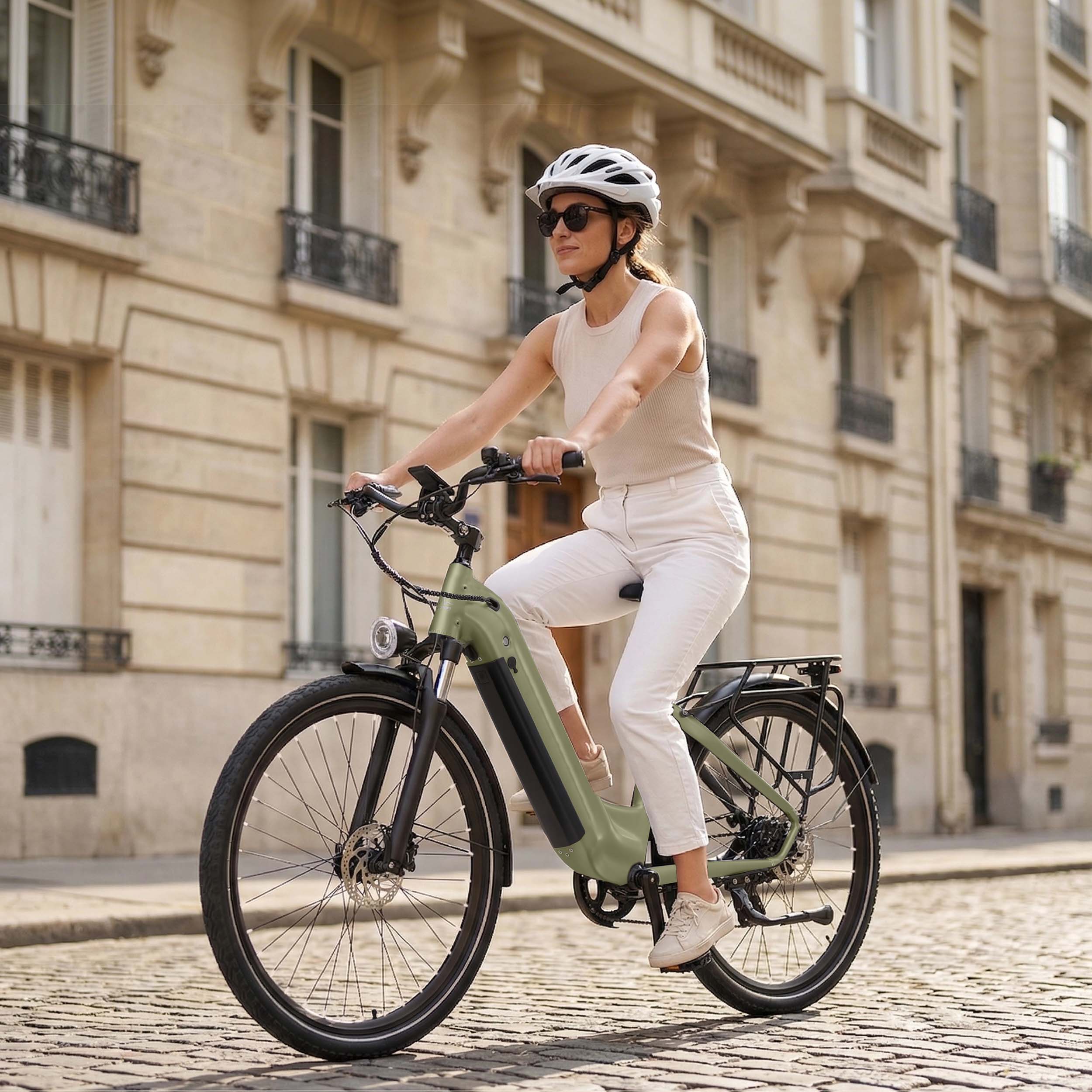 Marathon Long-Range City E-Bike - battery and motor