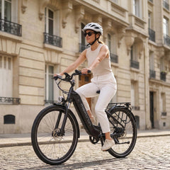 Marathon City E-Bike - 160 km Ultra-Reichweite - Salbeigrün