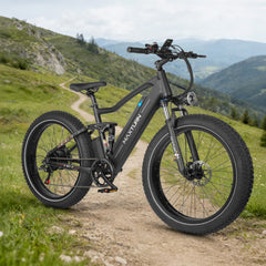MX1 Off-Road E-Bike - 26x4.0 Fettreifen - Schwarz/Orange