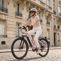 Marathon City E-Bike - 160 km Ultra-Reichweite - Salbeigrün