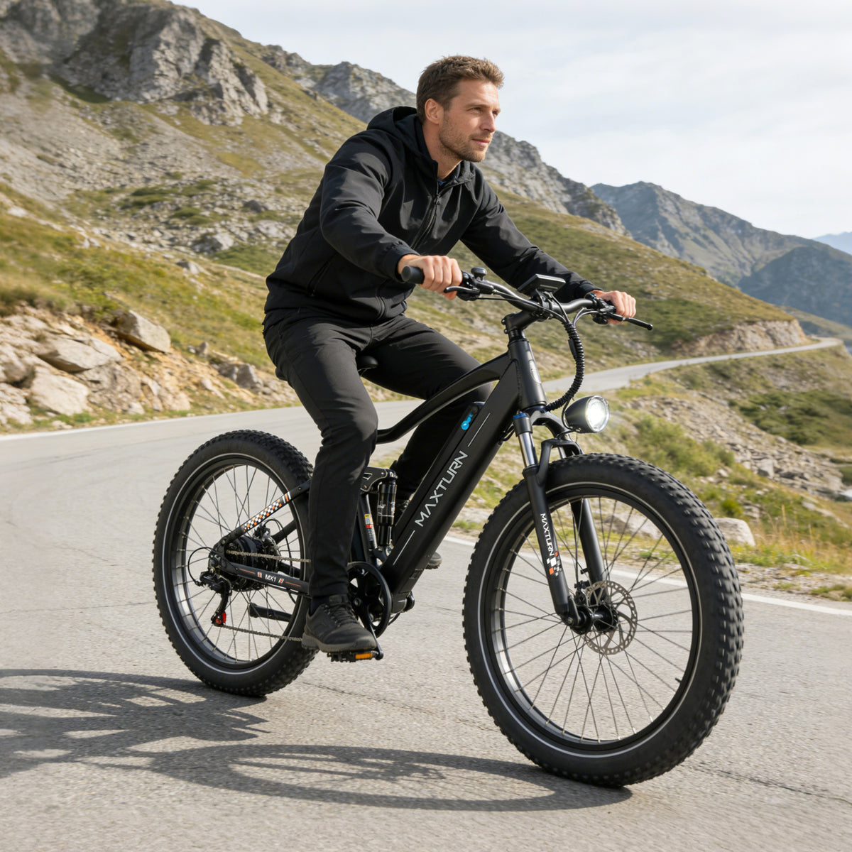 MX1 Off-Road E-Bike - 26x4.0 Fettreifen - Schwarz/Orange