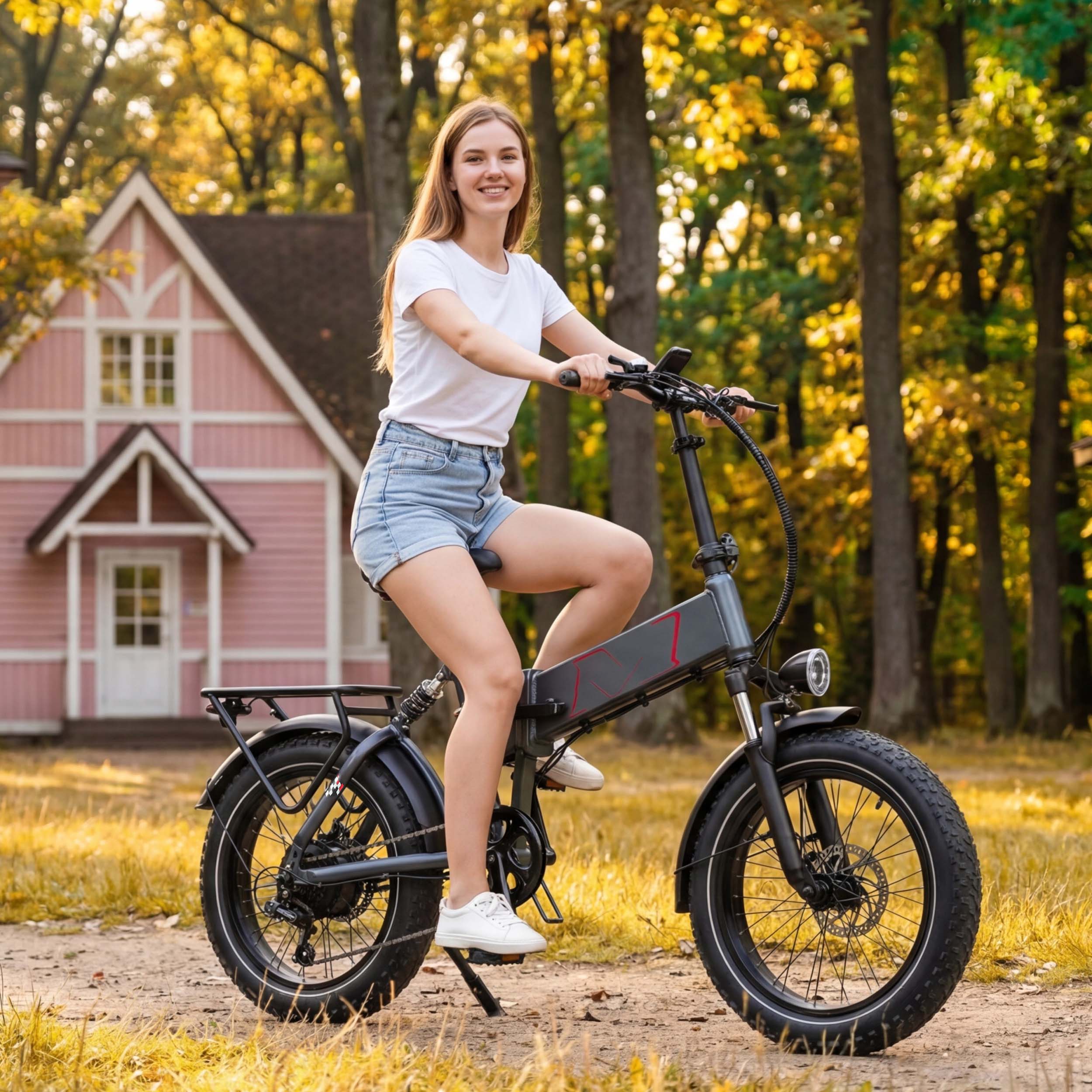 Polaris Full-Suspension Fat Tire E-Bike - dual suspension detail