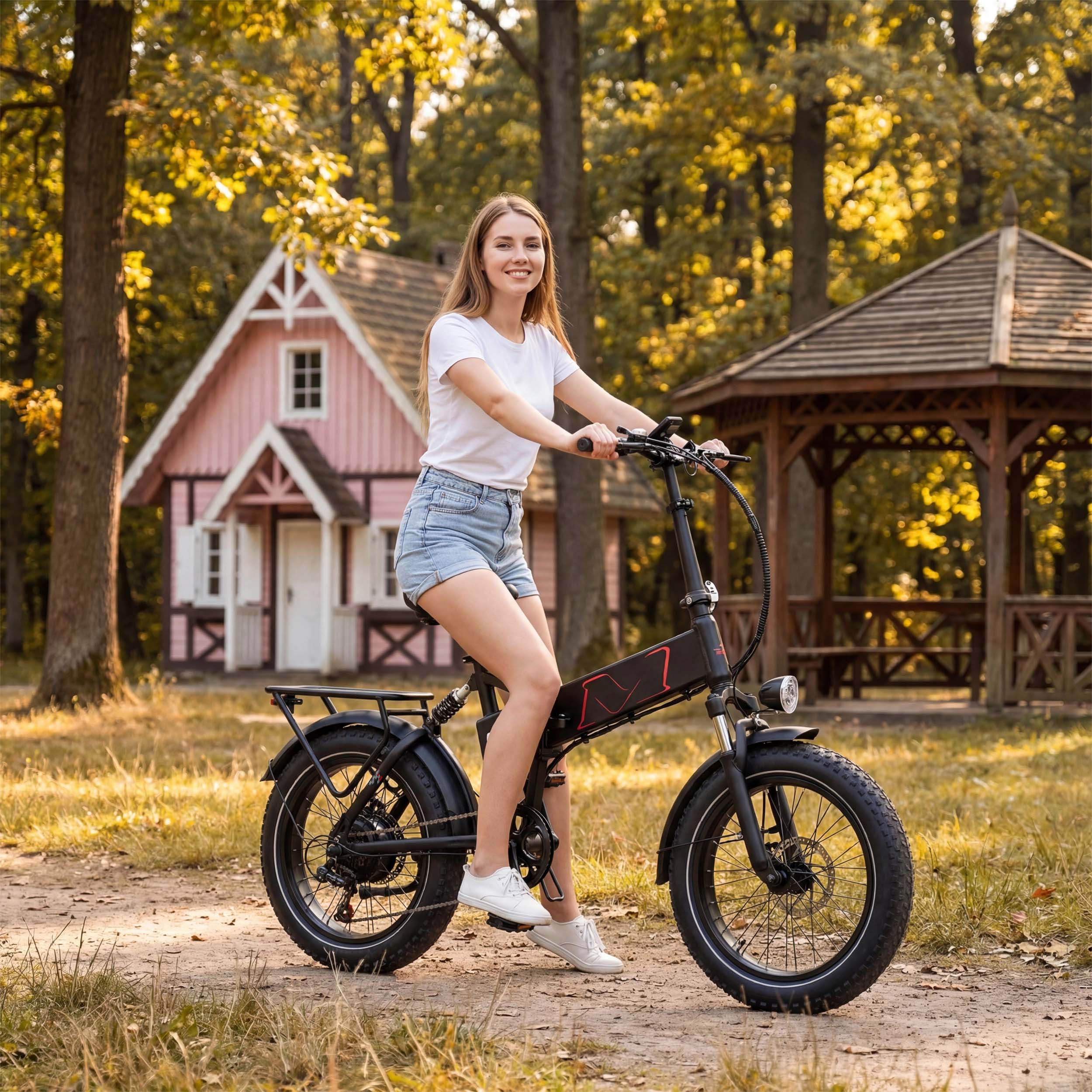 Polaris Full-Suspension Fat Tire E-Bike - studio shot camouflage