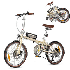 Smart20 Ultraleichtes Klapp-E-Bike - 17,18 kg - Weiß/Schwarz