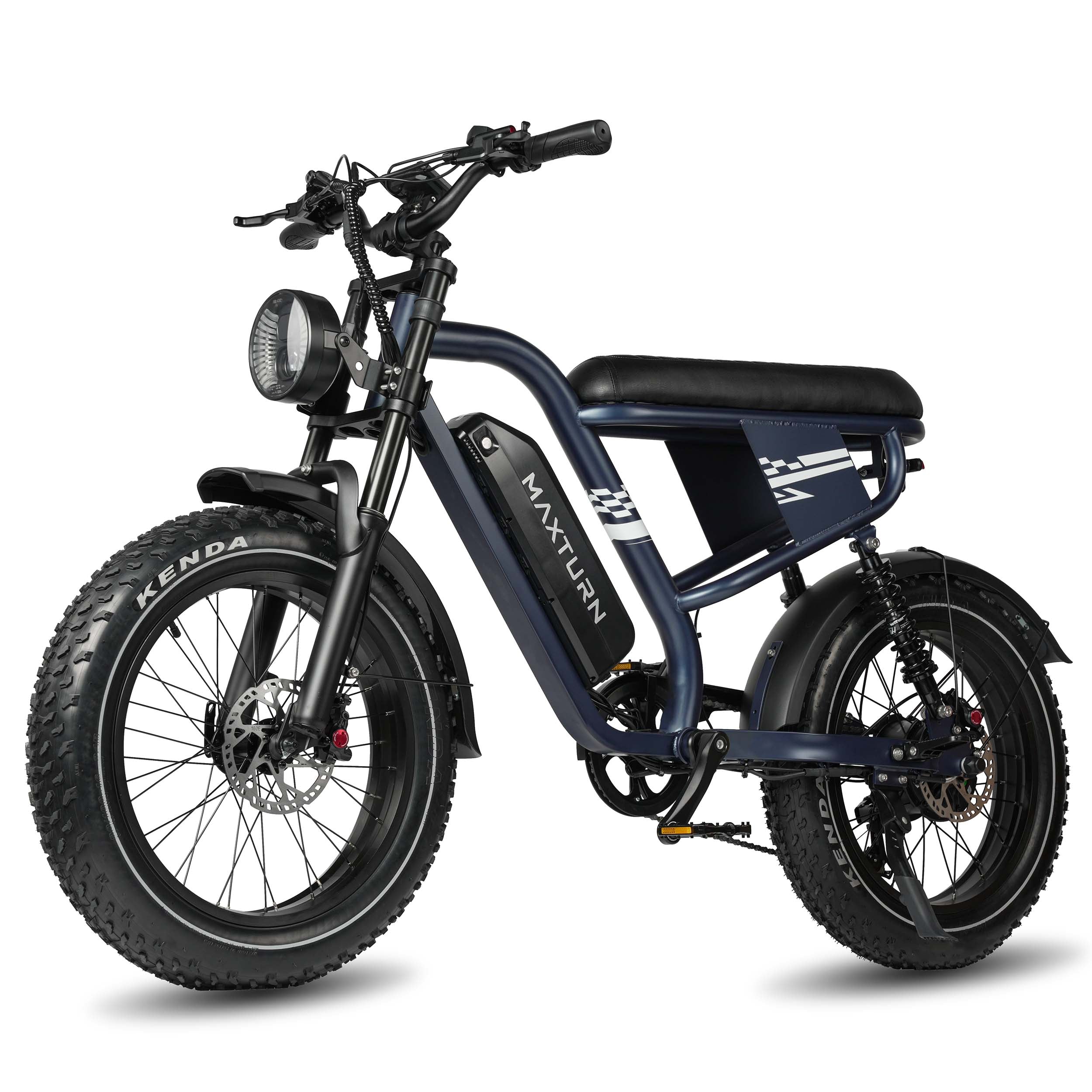 MX10 Retro Fat Tire E-Bike - motor detail