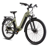 Marathon Long-Range City E-Bike - front view green