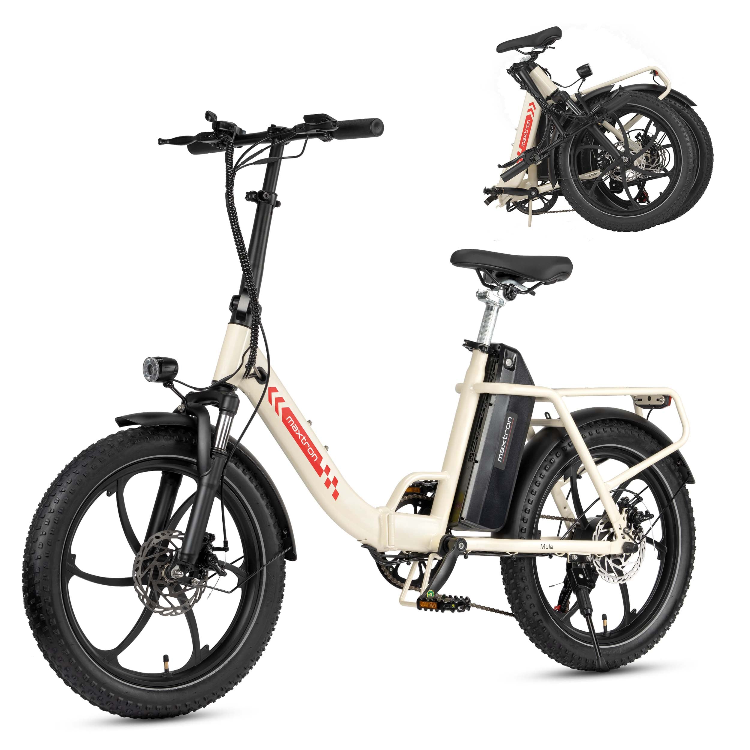 Mule Utility Cargo E-Bike - city path riding