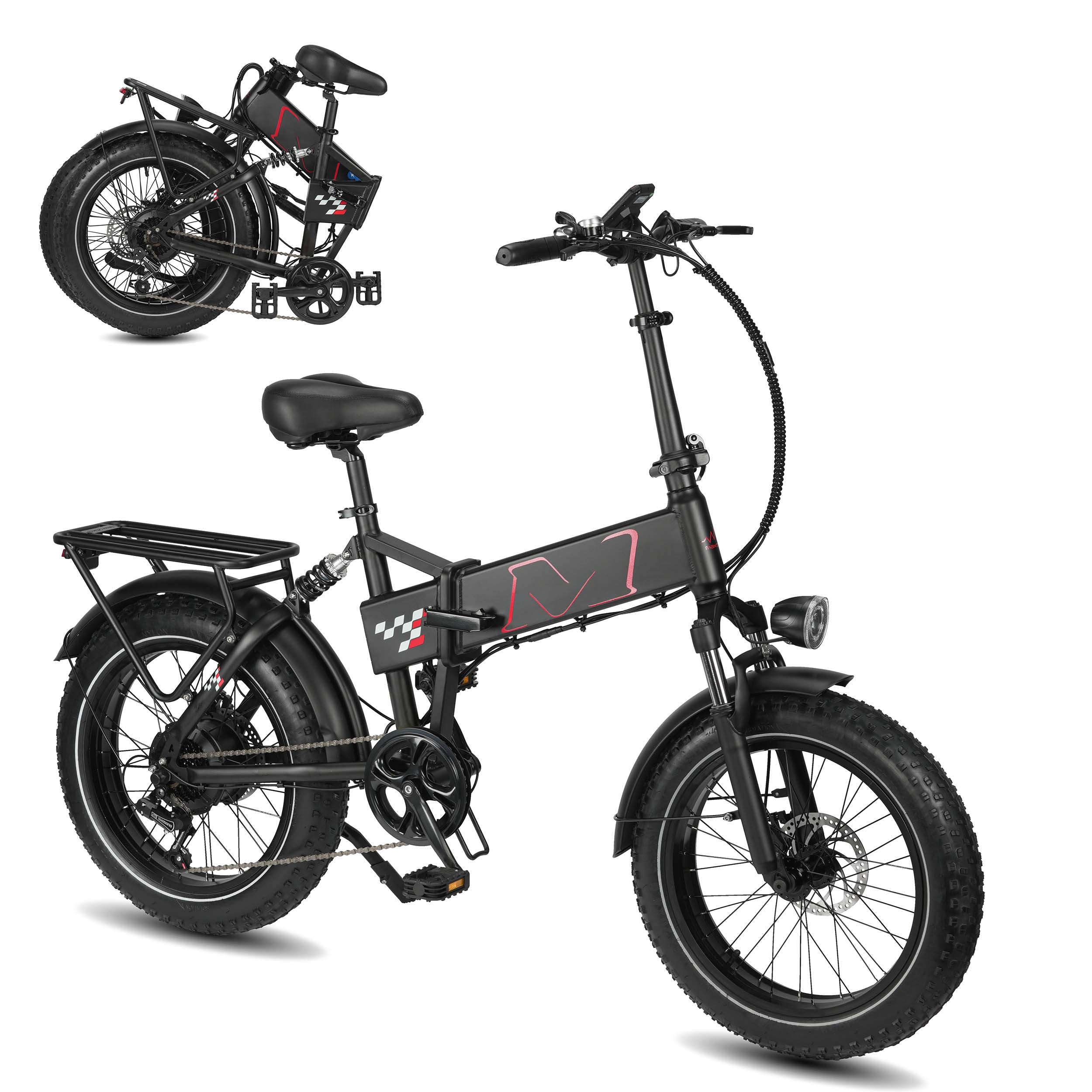 Polaris Full-Suspension Fat Tire E-Bike - fat tire closeup
