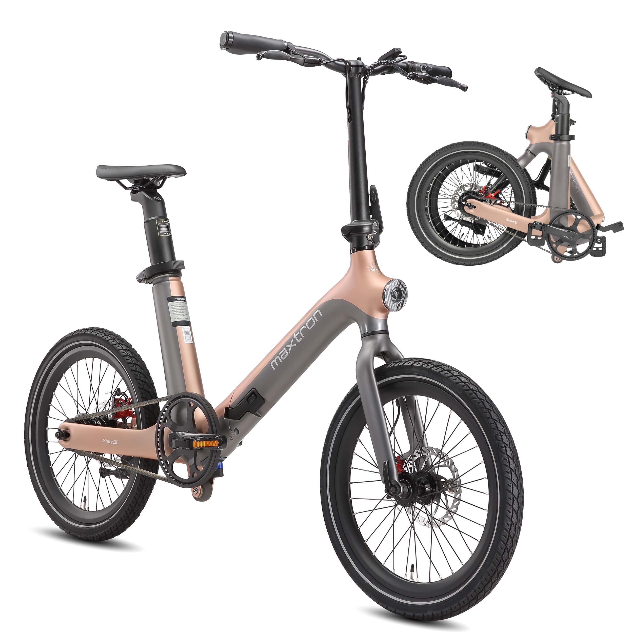 Smart30 Belt Drive Folding E-Bike - front view