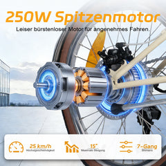 Smart20 Ultraleichtes Klapp-E-Bike - 17,18 kg - Weiß/Schwarz