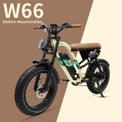 W66 Klassisches Fettreifen E-Bike - Sandbeige