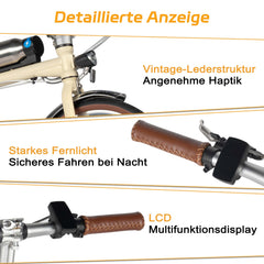 Smart20 Ultraleichtes Klapp-E-Bike - 17,18 kg - Weiß/Schwarz