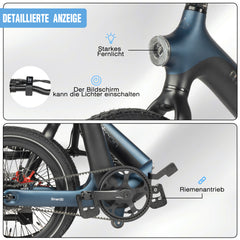 Smart30 Riemenantrieb Klapp-E-Bike - Wartungsarm - Grau