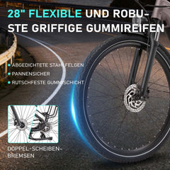 Marathon City E-Bike - 160 km Ultra-Reichweite - Salbeigrün