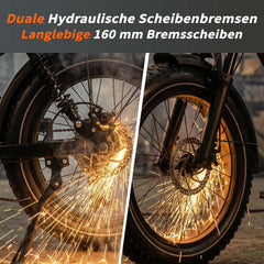  MX10 Fettreifen E-Bike - 20x4.0 All-Terrain - Schwarz/Grau