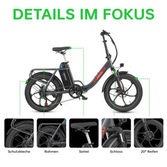 Mule Lasten-E-Bike - 20x3.0 Schwerlast - Schwarz