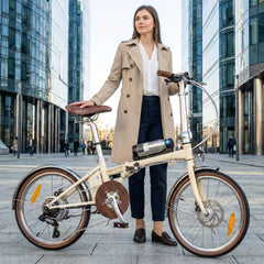 Smart20 Ultraleichtes Klapp-E-Bike - 17,18 kg - Weiß/Schwarz