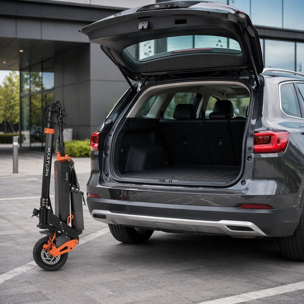 Maxturn X1 Ultra Dual Motor E-Scooter - folded compact